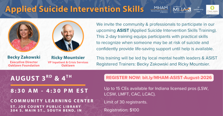 MHAM ASIST Suicide Training August 2026